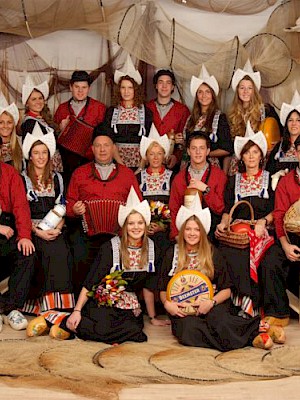 Groups in Dutch costume