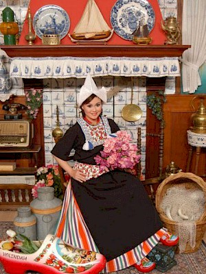 Tourists in Dutch costume